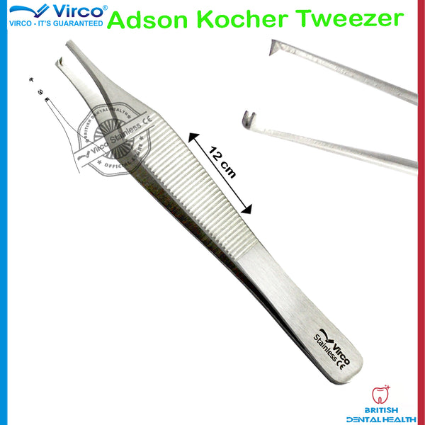 Adson kocher Tissue Forceps Tweezer Dental Thumb Forceps Tweezers, Surgical