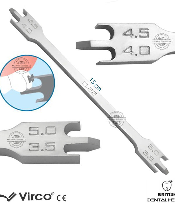 Dental Orthodontic Bracket Positioning Height Gauge Wick Type 3.5mm-5mm 0.22