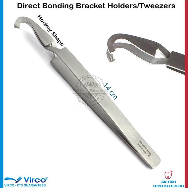 Bracket Holding Direct Bonding Placing Tweezers | Ortho Reverse Action Tweezer Hockey Shape