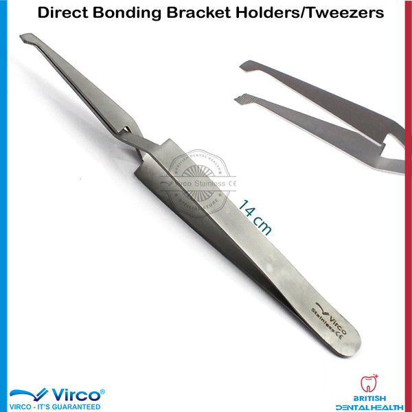 Dental Orthodontic Bracket Holding Placing Tweezer Direct Bond Bracket Tweezer