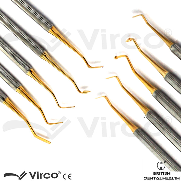 5 Pcs Set Composite Instruments Gold Complete Set Anterior Posterior Dentistry
