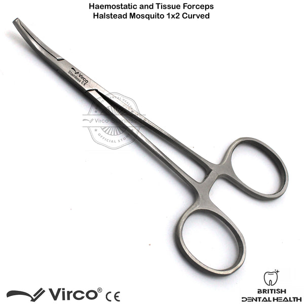 SURGICAL DENTAL HALSTEAD MOSQUITO FORCEPS WITH 1x2 TOOTH 12cm HAEMOSTATIC TISSUE