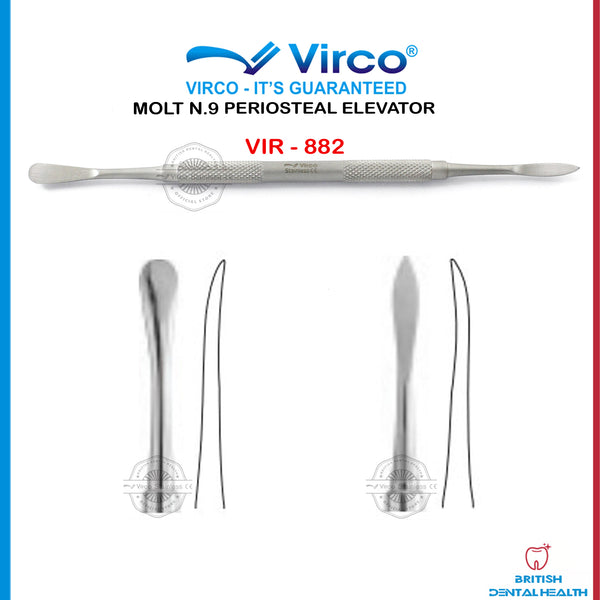 Periosteal Elevator Molt No. 9 Professional Surgical Implant Gingival Tissue Lab