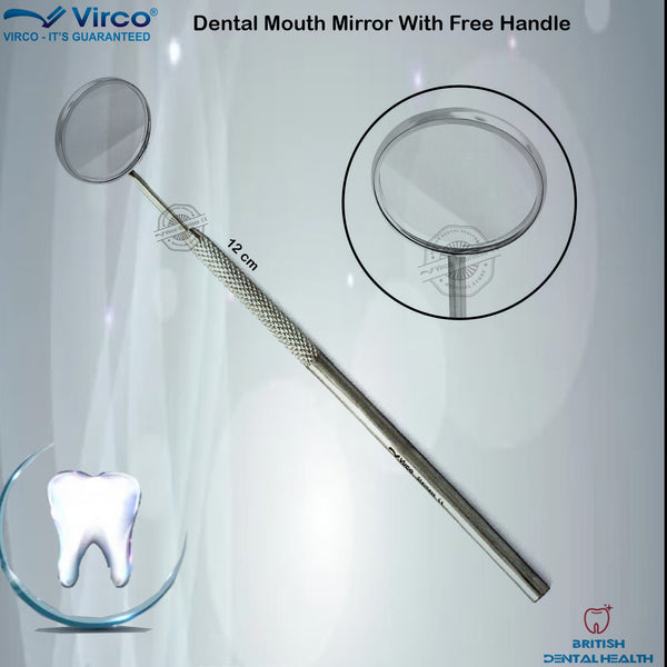 Dentist Dental Mouth Mirror with Handle Excellent Quality Dental Surgical VIRCO