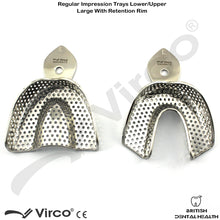 Load image into Gallery viewer, Dental Impression Trays Rim Lock Perforated Regular S, M, L Upper / Lower