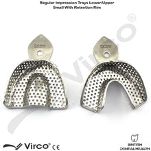 Load image into Gallery viewer, Dental Impression Trays Rim Lock Perforated Regular S, M, L Upper / Lower