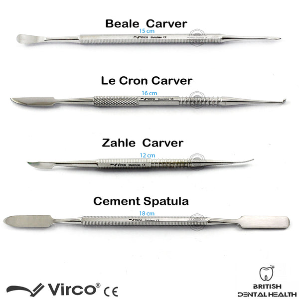 Dental Lab Instruments Le Cron Zahle Beale Carver Cement Spatula Wax & Modelling