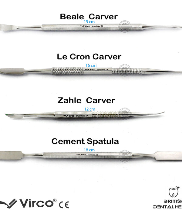 Dental Lab Instruments Le Cron Zahle Beale Carver Cement Spatula Wax & Modelling