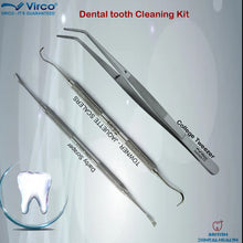 Load image into Gallery viewer, Dental Tooth cleaning kit Calculus Plaque Floss Remover Dentist tools Scraper