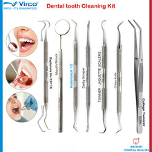 Load image into Gallery viewer, Dental Tooth cleaning kit Calculus Plaque Floss Remover Dentist tools Scraper