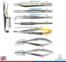 Load image into Gallery viewer, Micro Surgery instruments | Tweezers, Scissors, Needle Holders