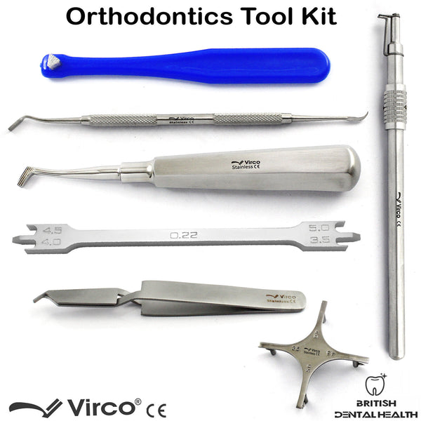 Orthodontic Tools Kit Bracket Positioning Boone Height Gauge Band Seater Pusher
