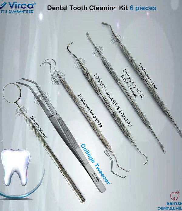 Dentist Scaler Tweezer Probe Dental Inspection Mouth Mirror & Dental Instruments