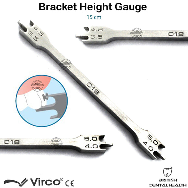 Bracket Positioning Height Gauge 0.8 Wick Type Ortho Dental 3.5mm 5mm