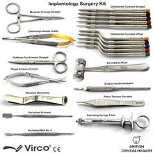 Load image into Gallery viewer, Dental Implants Surgical Tissue Kit Castroviejo Osteotomes Mallet Scissors Molt