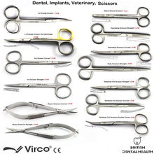 Load image into Gallery viewer, Operating Dissecting Scissors Complete Set of 13