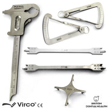 Load image into Gallery viewer, Range Of Orthodontics Gauges Boley Bracket Height Boone Iwanson Vernier Caliper Set of 6