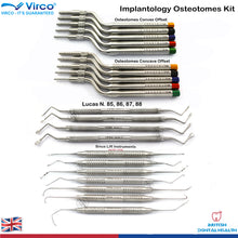 Load image into Gallery viewer, Dental Implant Implantology Osteotomes Kit | Sinus Lift, Lucas Bone Curettes
