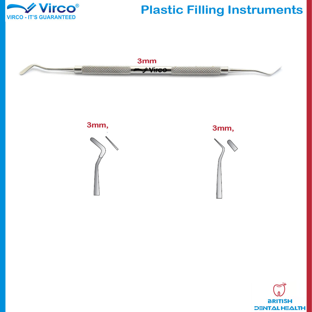 Dental Restorative Plastic filling instruments 3mm / Amalgam Filling Instr