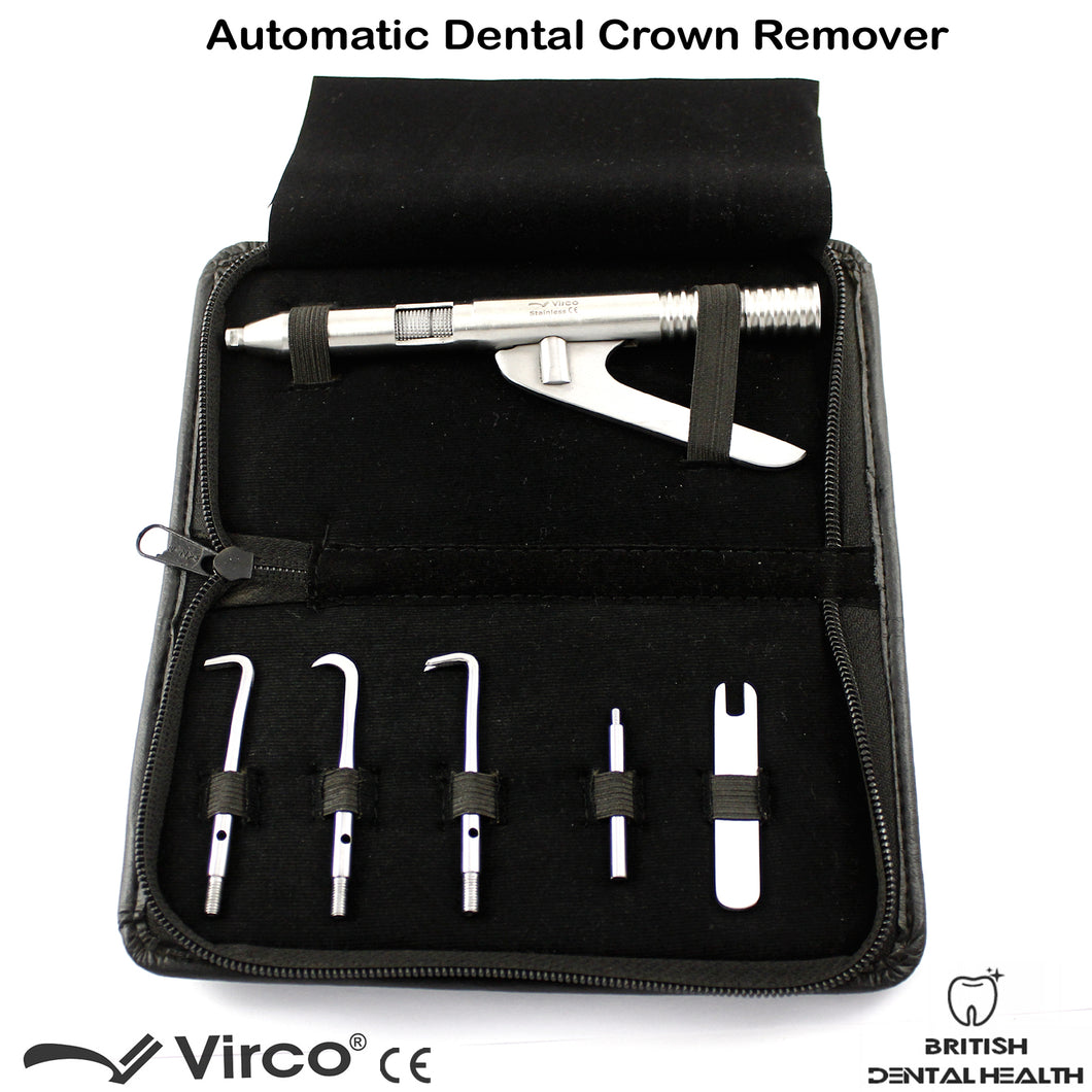 Virco Crown Removal Gun Automatic Dental Crown Remover Tool Free Attachment