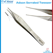 Load image into Gallery viewer, Adson Serrated Tweezer, Tissue Forceps, Dental Thumb Forceps Tweezers, Surgical
