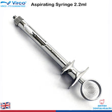 Load image into Gallery viewer, CARTRIDGE ASPIRATING DENTIST SYRINGE 2.2 ML DENTAL ORTHO STAINLESS STEEL
