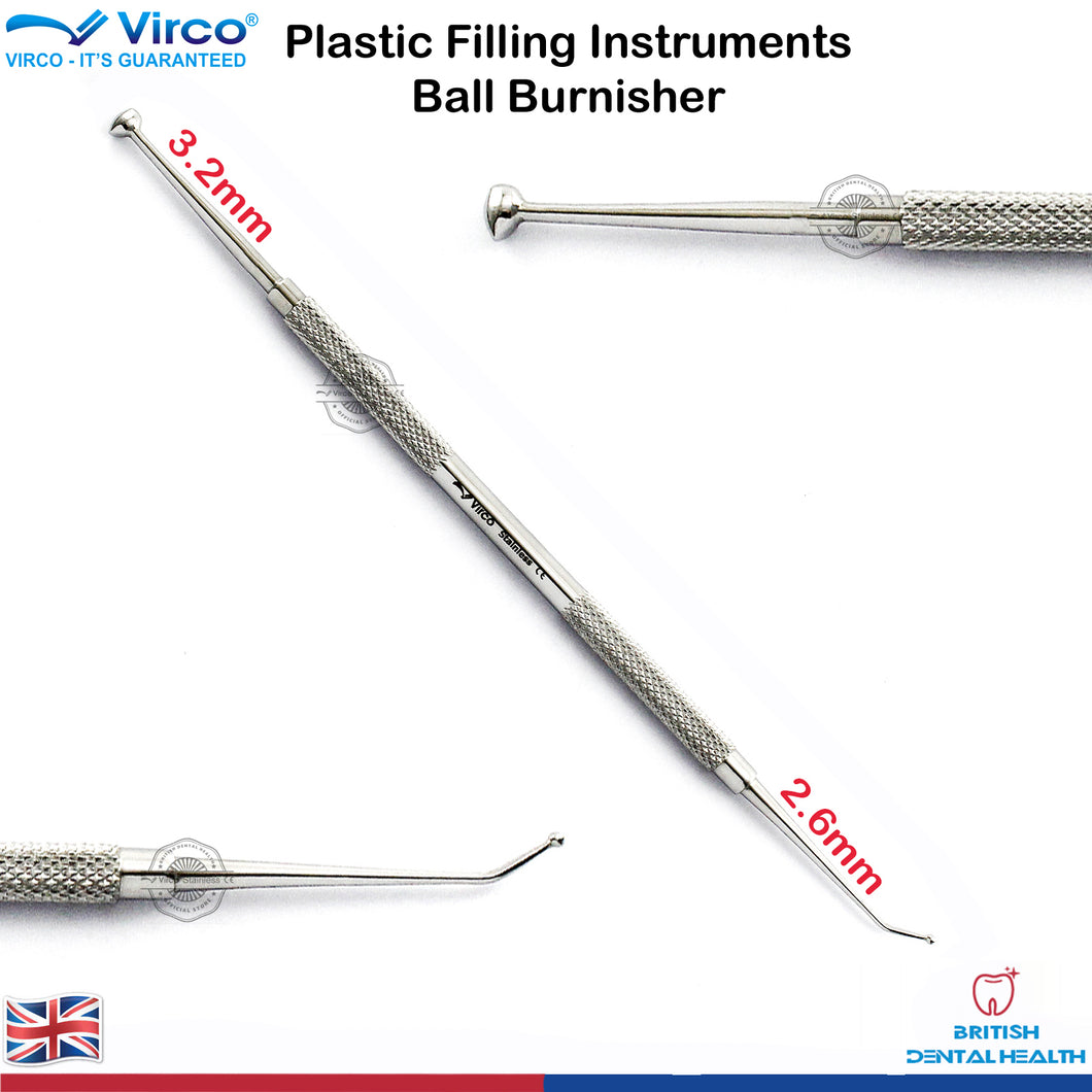 Dental Plastic Filling Instruments Ball Burnisher / Dental Composite Filling ins