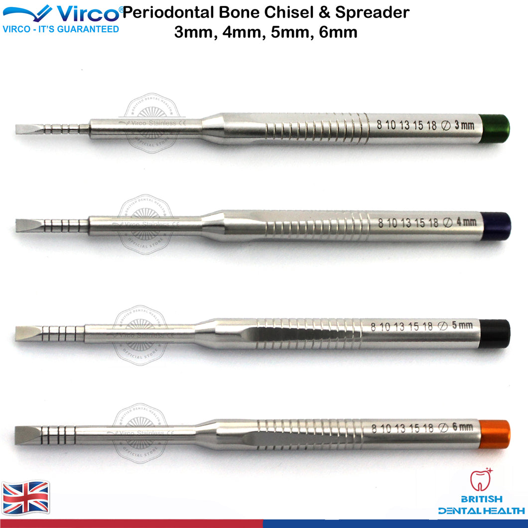 Dental, Dentist, Implantology, Bone Chisels, Bone Spreader and Bone Chisel