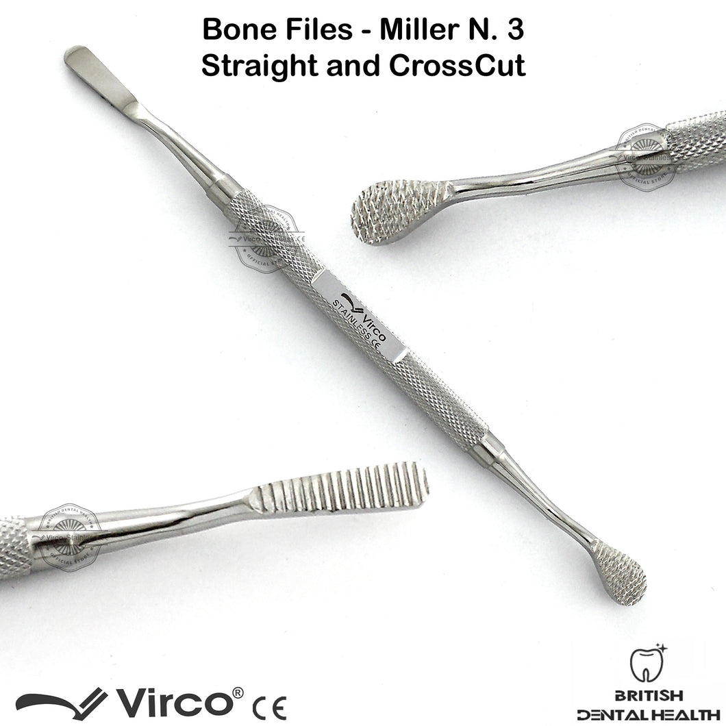 Bone File Straight & Cross-Cut Smoothing Bones Tool Surgical Dental Orthopedic