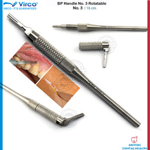 Load image into Gallery viewer, Dental Surgical Scalpel Handle No 3 Rotatable, BP Handle, Scalpel Blade Handle
