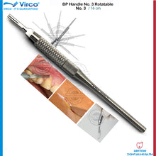 Load image into Gallery viewer, Dental Surgical Scalpel Handle No 3 Rotatable, BP Handle, Scalpel Blade Handle
