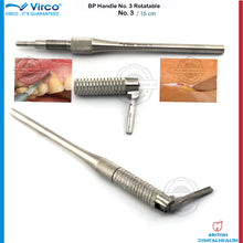 Load image into Gallery viewer, Dental Surgical Scalpel Handle No 3 Rotatable, BP Handle, Scalpel Blade Handle
