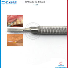 Load image into Gallery viewer, Dental Surgical Scalpel Handle No 3 Round, BP Handle, Scalpel Blade Handle
