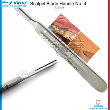 Load image into Gallery viewer, Dental Surgical Scalpel Handle No 4, No 3 Rotatable Round, BP Handle, Scalpel Blade Handle
