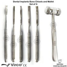 Load image into Gallery viewer, NEW Dental Bone Surgical Kit Bone Implantology Ochsenbein Chisels Mead Mallet
