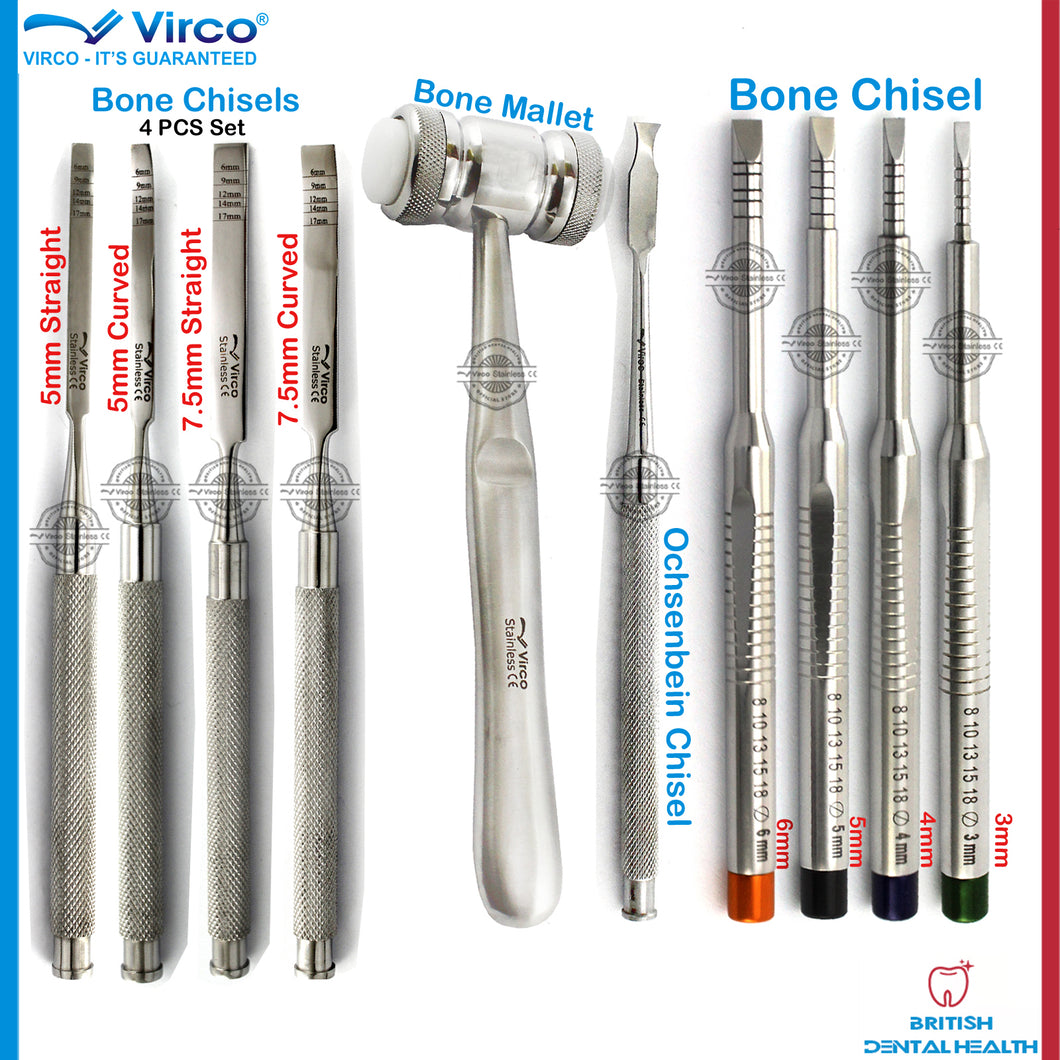 Dental Implant Bone Chisels Mallet Bone Spreading Chisels Ochsenbein Chisels CE