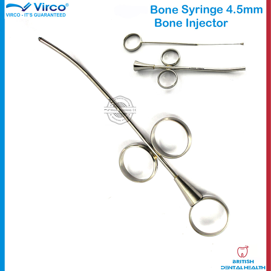 Bone Injector Bone Collectors Dental Implant Bone Syringe 4.5mm Curved Dentist Lab Dentistry