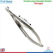 Load image into Gallery viewer, Dental Surgical Castroviejo Needle Holder Micro Suture Straight 14cm
