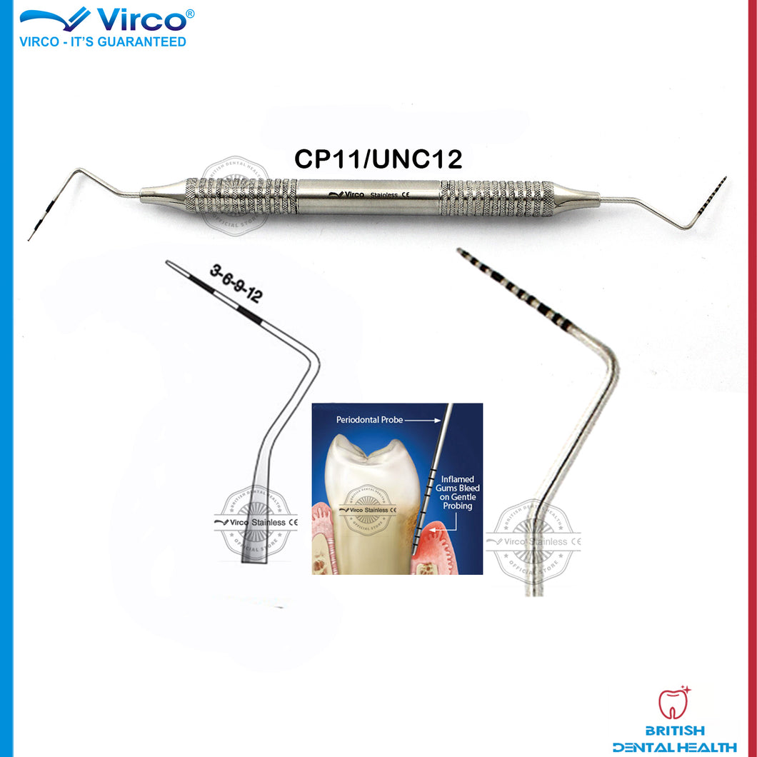 CP-11/UNC-12-BPE-Periodontal-Probes-Dental-Probe-Marking-Color-Coded-Examination