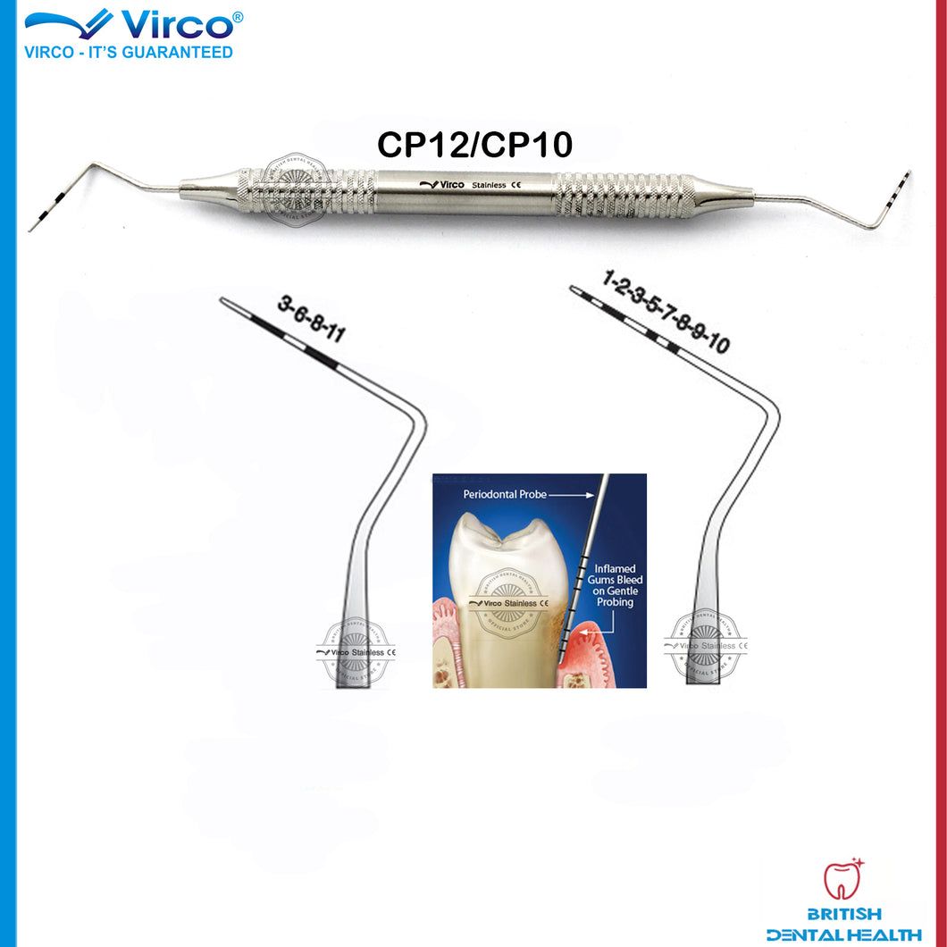 CP-12/CP-10-BPE-Periodontal-Probes-Dental-Probe-Marking-Color-Coded-Examination (Copy)