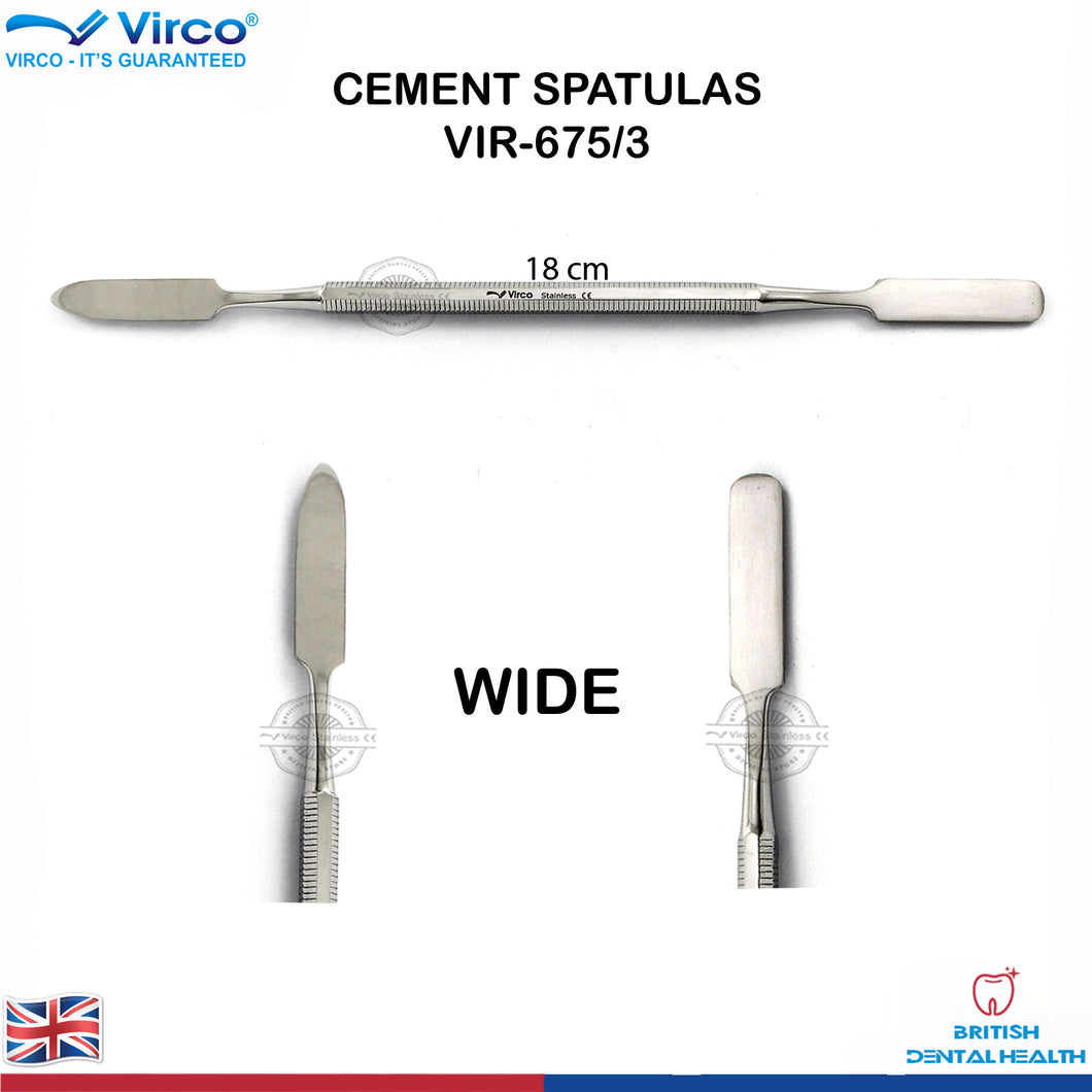 NEW DENTAL CEMENT SPATULA WAX AMALGAM MIXING SPATULA WIDE GERMAN STAINLESS