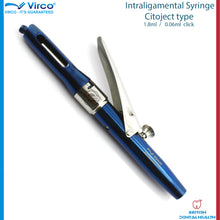 Load image into Gallery viewer, Dental Anesthetic Intraligamental Syringe 1.8ml Citojet Type Aluminum Blue
