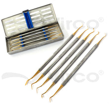 Load image into Gallery viewer, 5 Pcs Set Composite Instruments Gold Anterior Posterior Dentistry
