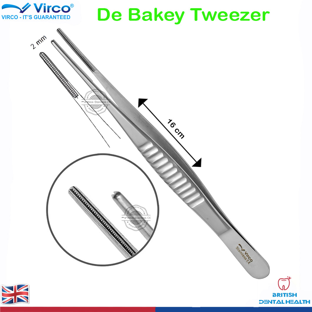 Dental De Bakey Tweezers | Atraumatic tissue tweezer | Surgical Cotton Tweezers