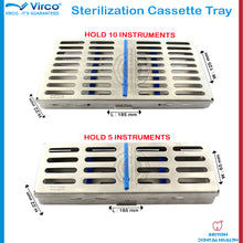 Load image into Gallery viewer, Sterilization Cassette Rack Tray Hold 5 &amp; 10 Dental Surgical Ortho Tools
