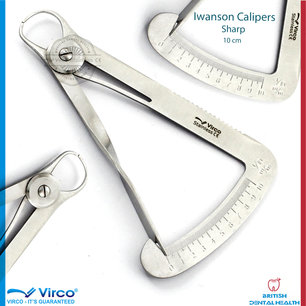 DENTAL WAX TYPE IWANSON CROWN CALIPER TENTH DIAMOND GAUGE ORTHODONTIC MEASURING