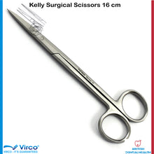 Load image into Gallery viewer, KELLY SURGICAL SCISSORS STRAIGHT SHARP FINE TIP SUPER CUT STAINLESS STEEL
