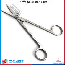 Load image into Gallery viewer, KELLY SURGICAL SCISSORS STRAIGHT SHARP FINE TIP SUPER CUT STAINLESS STEEL
