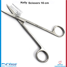 Load image into Gallery viewer, KELLY SURGICAL SCISSORS STRAIGHT SHARP FINE TIP SUPER CUT STAINLESS STEEL
