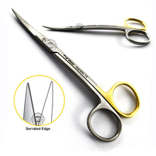 Load image into Gallery viewer, La Grange Double Curved Scissors Serrated

